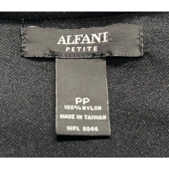 Alfani Gray With Blue Flowers Tiered Blouse  Sz PP   GUC - Picture 3 of 4